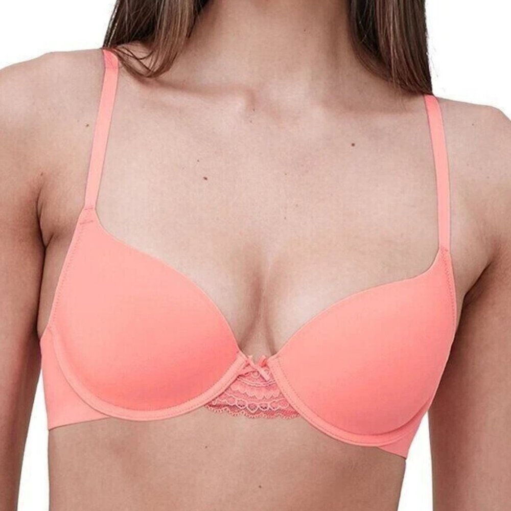 Skarlett Blue Women's Underwire Multiway T-Shirt Bra, Coral, 32DD